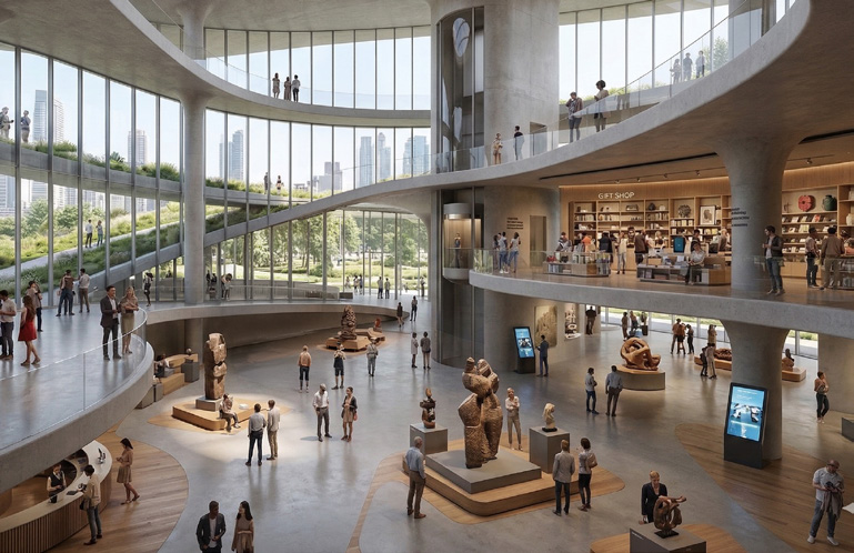 The River Forum – civic atrium interior
